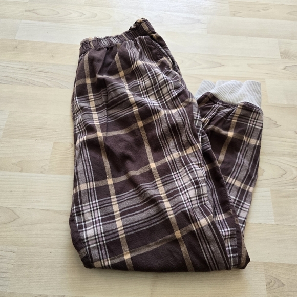 aerie Other - Aerie Brown Plaid Pajama Joggers Size Medium